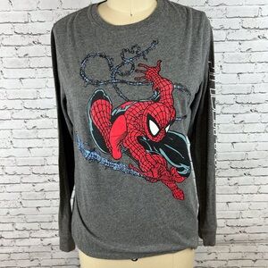 Marvel | Kids Gray With Graphic Spider-Man Long Sleeve Tee size XL kids